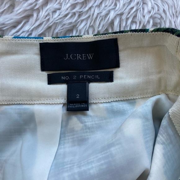 J. Crew Blue Watercolour Floral “the No. 2 Pencil” Skirt - Picture 5 of 11